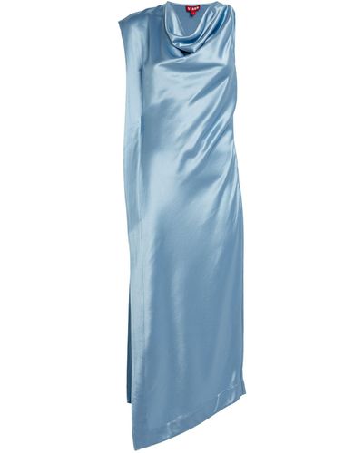 STAUD Cowl-neck Troupe Midi Dress - Blue