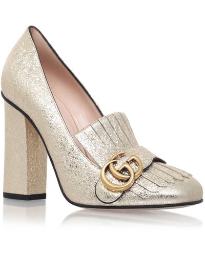 Gucci Marmont Fringed Loafer Heel - Metallic