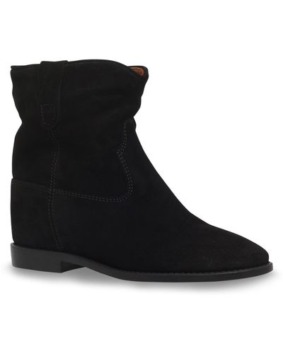 Isabel Marant Crisi Suede Ankle Boots - Black
