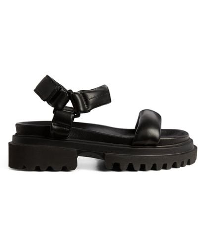 AllSaints Leather Helium Sandals - Black
