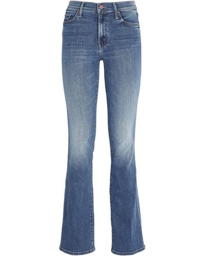 Mother The Outsider Sneak Mid-rise Flared Jeans - Blue
