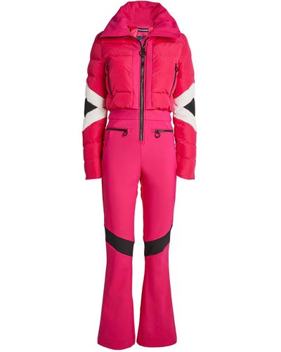 Fusalp Quilted Clarisse Ski Suit - Red