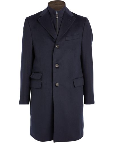 Corneliani Virgin Wool Overcoat - Blue