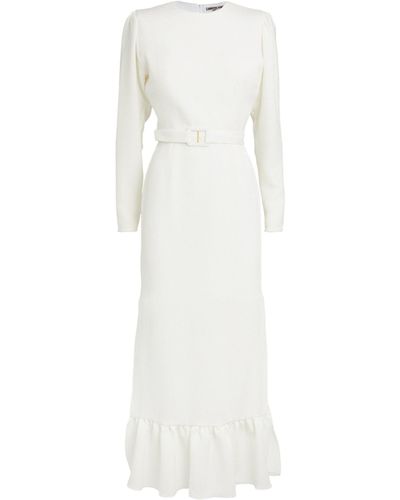 Edeline Lee Belted Aphea Midi Dress - White