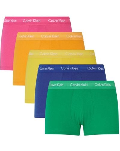 Calvin Klein Pride Rainbow Boxers (pack Of 5) - Yellow