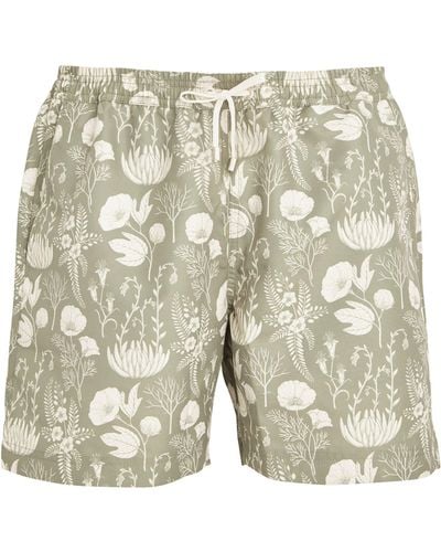Sunspel Printed Swim Shorts - Natural