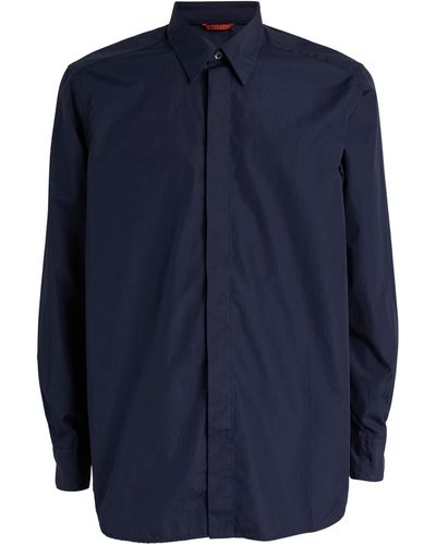 Barena Cotton Long-sleeved Shirt - Blue