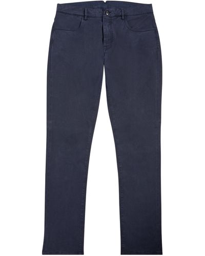 Canali Stretch-cotton Chinos - Blue