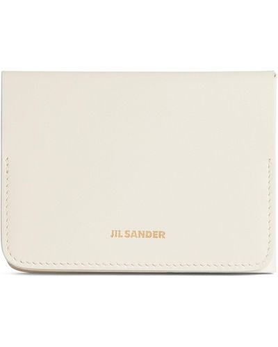 Jil Sander Leather Folded Card Holder - Natural