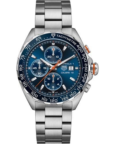 Tag Heuer Stainless Steel Formula 1 Chronograph Watch 44mm - Blue
