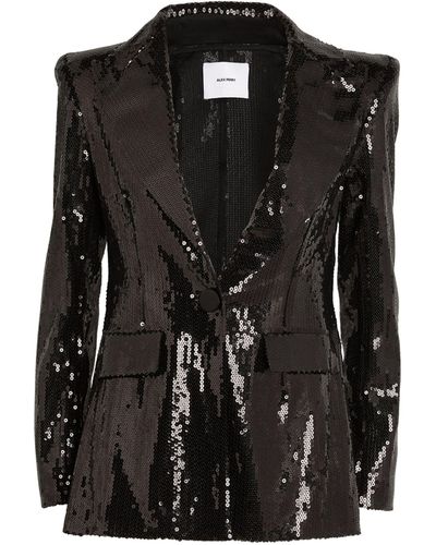 Alex Perry Sequinned Single-breasted Blazer - Black