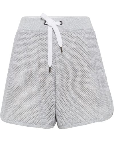Brunello Cucinelli Net Bermuda Shorts - Grey