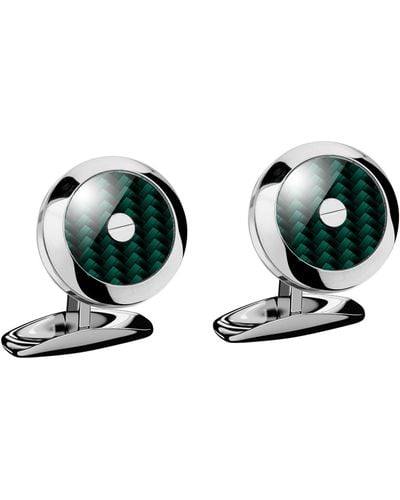 Chopard Stainless Steel And Carbon Fibre Classic Racing Cufflinks - Green