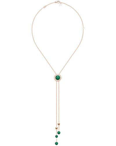 Piaget Rose Gold, Diamond And Malachite Possession Pendant Necklace - White