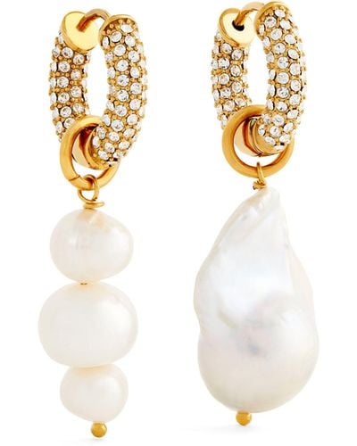 Timeless Pearly Pearl Mismatched Earrings - White
