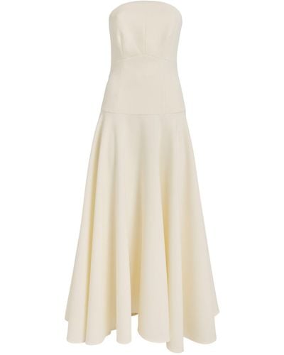 Roland Mouret Strapless Midi Dress - White
