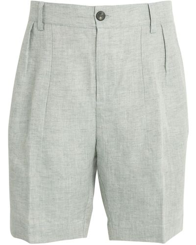 Sease Linen Tailored Shorts - Gray