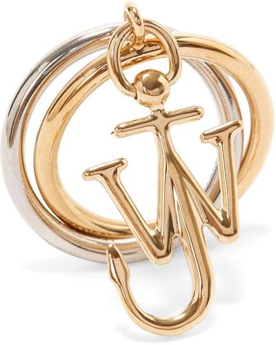 JW Anderson Gold- And Platinum-plated Double Ring - Metallic