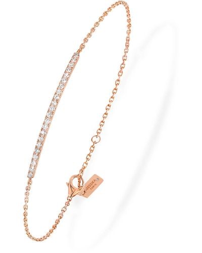 Messika Rose Gold And Diamond Gatsby Bracelet - Metallic