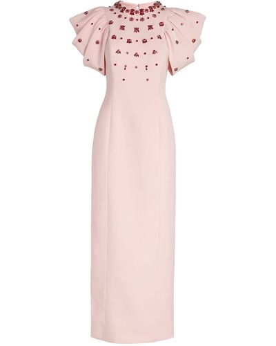 Huishan Zhang Crystal-embellished Damia Gown - Pink