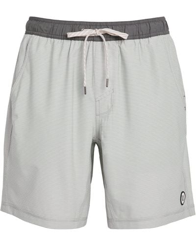 Vuori Striped Kore Shorts - Gray