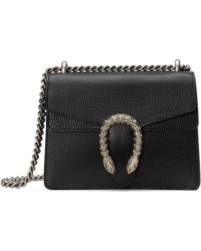 Gucci Mini Leather Dionysus Shoulder Bag - Black
