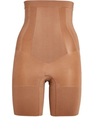 Spanx Oncore High-waisted Mid-thigh Shorts in Natural