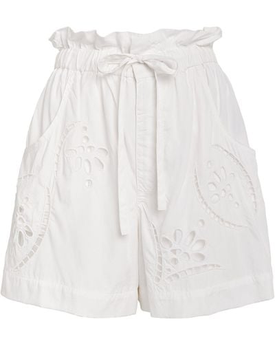 Isabel Marant Broderie Anglaise Hidea Shorts - White
