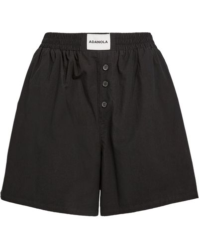 ADANOLA Organic Cotton Boxer Shorts - Black