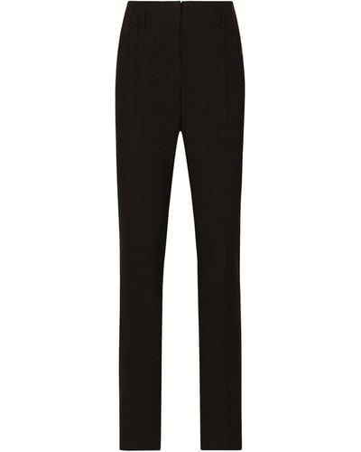 Dolce & Gabbana Stretch Cotton Tailored Trousers - Black