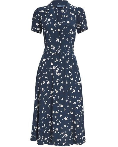 Polo Ralph Lauren Viscose Patterned Midi Dress - Blue