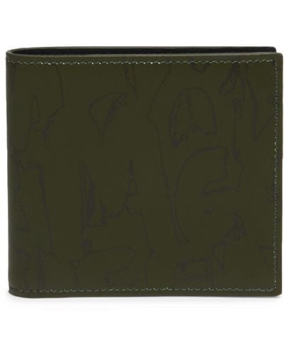Alexander McQueen Calfskin Bifold Wallet - Green
