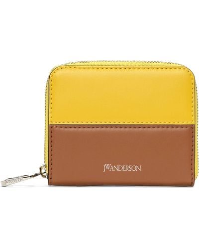 JW Anderson Leather Coin Wallet - Yellow