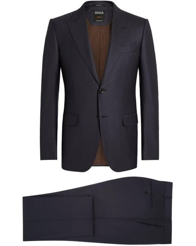 Zegna Ventoventimila Wool Single-breasted 2-piece Suit - Blue
