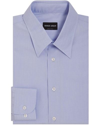 Giorgio Armani Cotton Poplin Shirt - Blue