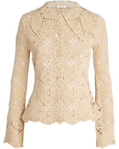 By Malene Birger Crochet Gwenevere Cardigan - Natural