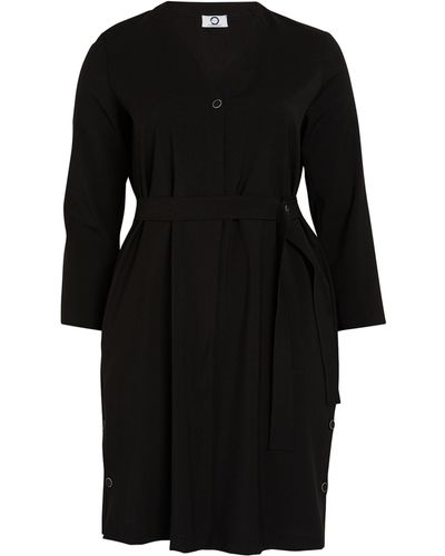 Marina Rinaldi Virgin Wool Midi Dress - Black