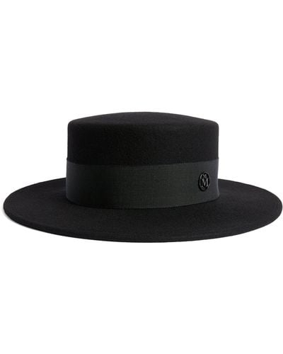 Maison Michel Black Felt Waterproof Kiki Hat