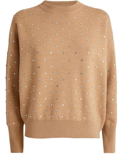 Rabanne Crystal-embellished Sweater - Brown