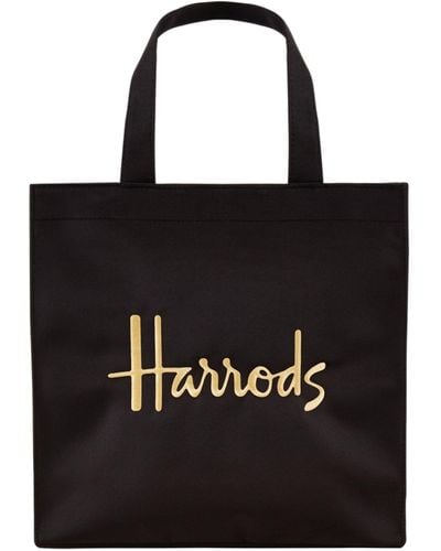 Harrods Small Logo Shopper Bag - Black
