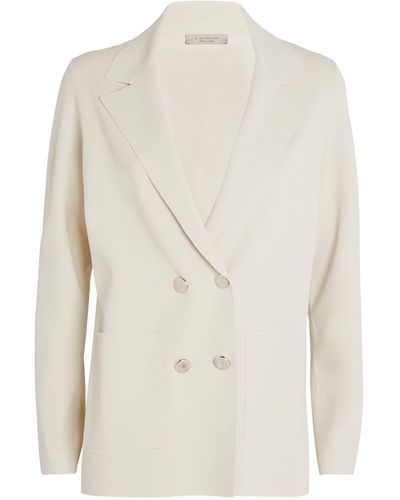 D.exterior Cropped Double-breasted Blazer - White