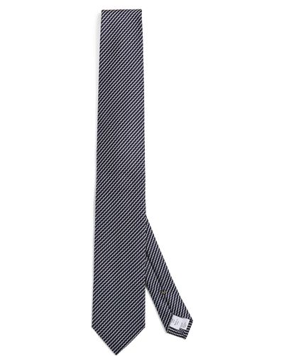 Eton Silk Striped Tie - Blue