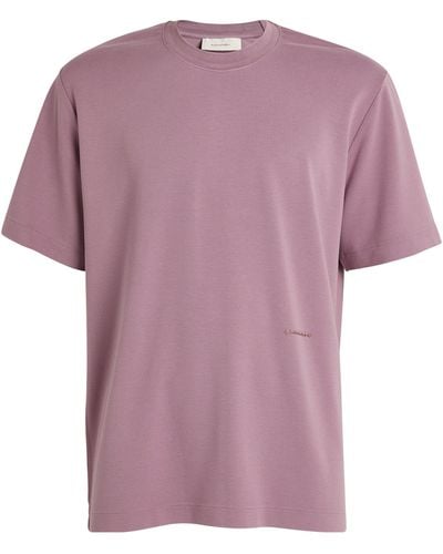 Limitato Short-sleeve Embroidered Logo T-shirt - Purple