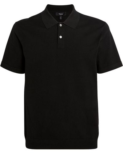Theory Knitted Polo Shirt - Black