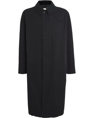 MM6 by Maison Martin Margiela Side-zip Collar Trench Coat - Black