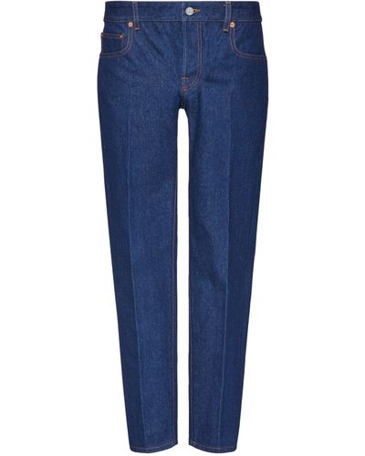 Valentino Garavani Tapered Low-rise Jeans - Blue