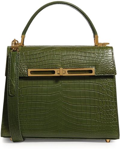 llora Crocodile Sofie Top-handle Bag - Green