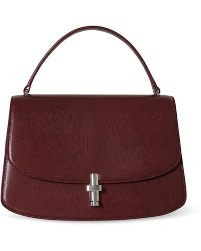 The Row Mini Leather Sofia Top-handle Bag - Purple