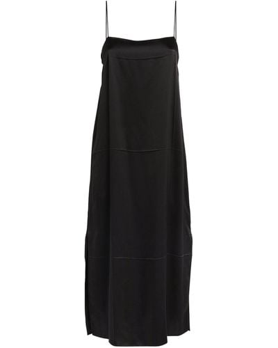 Khaite Silk Sicily Midi Dress - Black