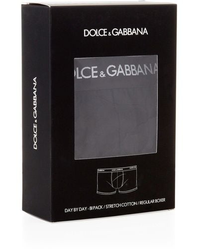 Dolce & Gabbana Regular Boxers (2 Pack) - Black